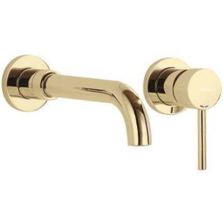 Bateria umywalkowa Rea Lungo podtynkowa, 2-otworowa, rose gold