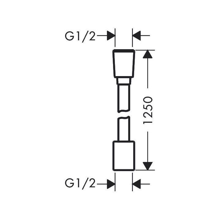 Tekstylny wąż prysznicowy 125 cm, Hansgrohe Designflex - Biały Matowy