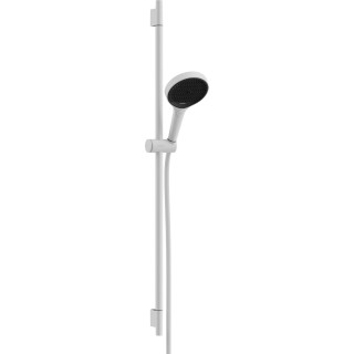 Zestaw prysznicowy 130 3jet z drążkiem S Puro 90 cm PushSlider i tekstylnym wężem prysznicowym Designflex 160 cm, Hansgrohe Rain