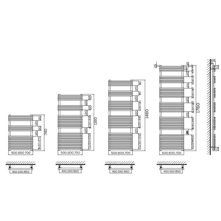 Grzejnik Komex Zoe 76x50 cm - biały