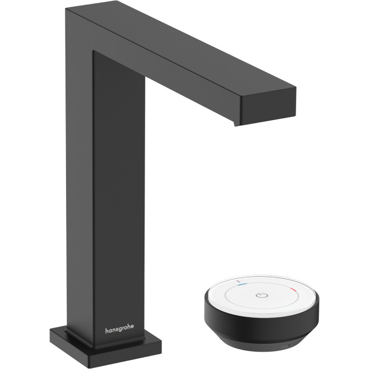 2-otworowa bateria umywalkowa 150 CoolStart z niezamykanym kompletem odpływowym, Hansgrohe Tecturis E - Czarny Matowy