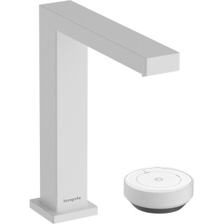 2-otworowa bateria umywalkowa 150 CoolStart z niezamykanym kompletem odpływowym, Hansgrohe Tecturis E - Biały Matowy