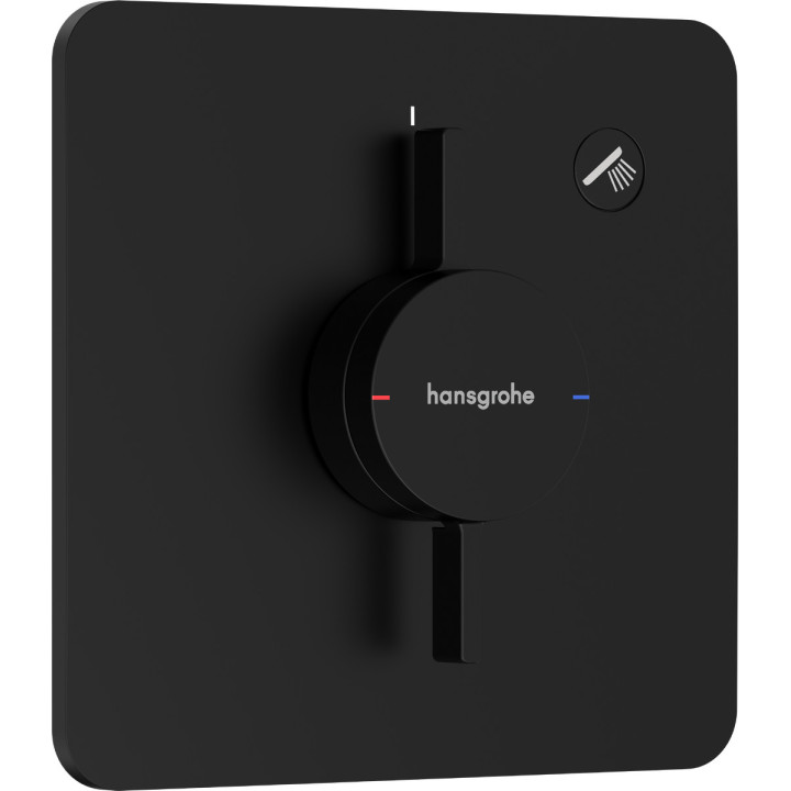Bateria z mieszaczem, podtynkowa do 1 odbiornika, Hansgrohe DuoTurn Q - Czarny Matowy