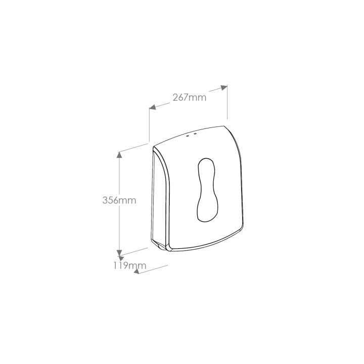 Pojemnik na ręczniki składane, tworzywo ABS, MERIDA ONE SLIM - Biały 