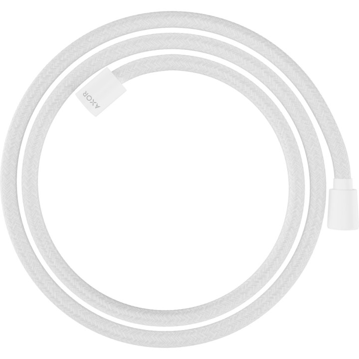 Tekstylny wąż prysznicowy 1,60 m z nakrętką stożkową i cylindryczną, AXOR ShowerSolutions  - Biały Matowy