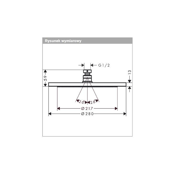 Deszczownica/ Głowica prysznicowa Hansgrohe Rainfinity 360 1jet z przyłączem ściennym - brąz szczotkowany