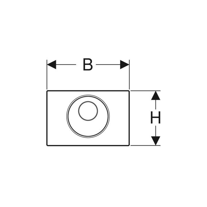 Przycisk uruchamiający Geberit Sigma10, z funkcją stop, powłoka easy-to-clean, chrom matowy/chrom błyszczący