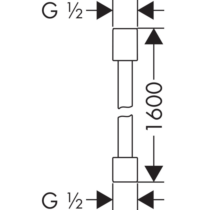 Wąż prysznicowy z efektem metalicznym 1,60 m z nakrętkami cylindrycznymi, AXOR Starck Wąż - Biały Matowy