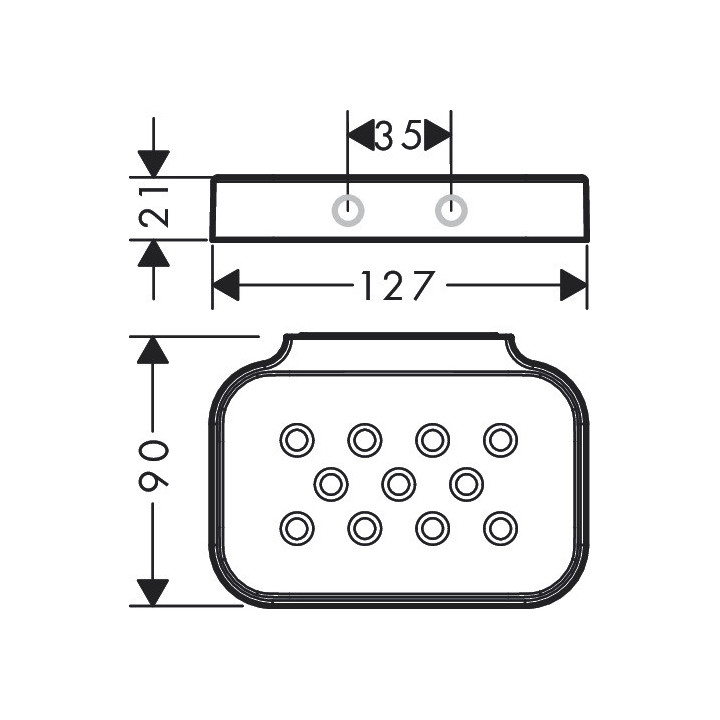 Mydelniczka, AXOR Universal Circular - Biały Matowy