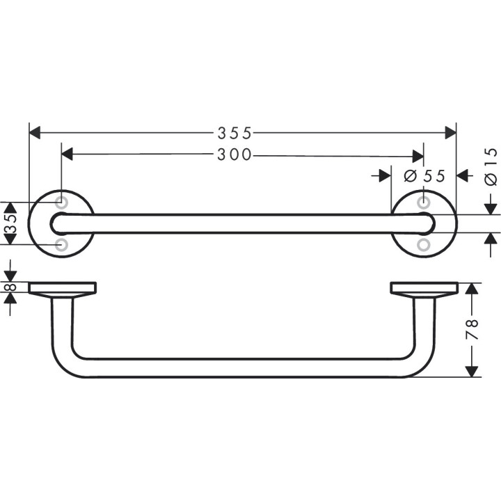 Uchwyt, AXOR Universal Circular - Biały Matowy