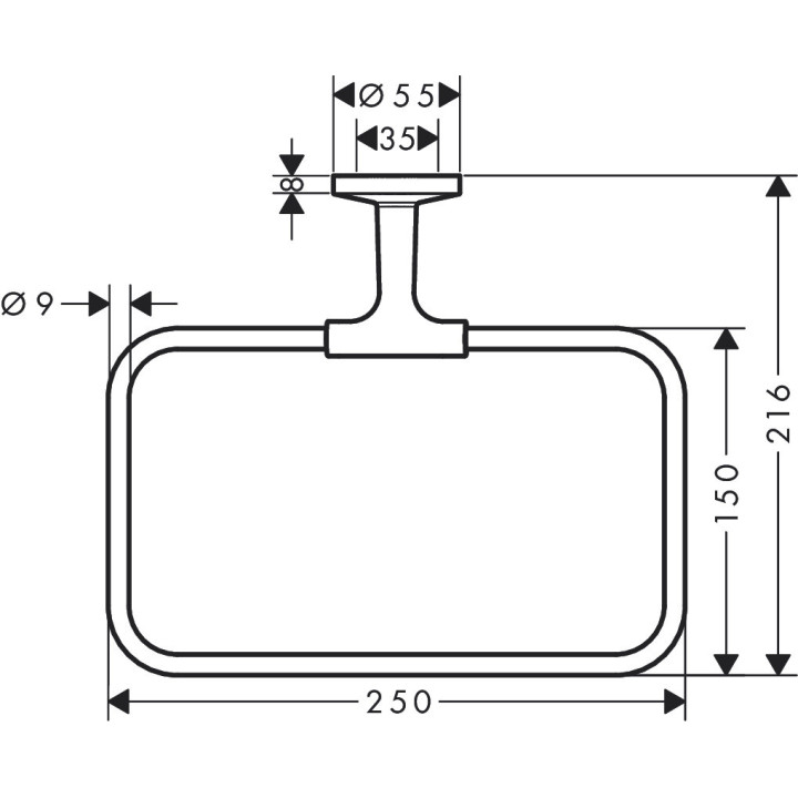 Wieszak na ręcznik typu Ring, AXOR Universal Circular - Biały Matowy 