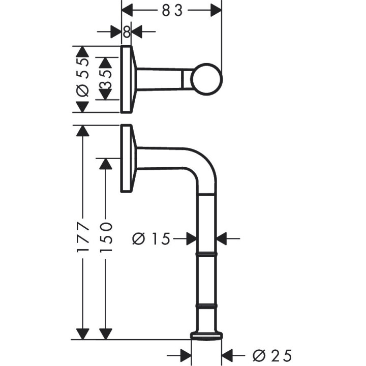 Uchwyt na papier toaletowy, AXOR Universal Circular - Biały Matowy