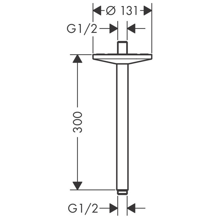 Przyłącze sufitowe do głowicy prysznicowej 280 1jet, AXOR One - Biały Matowy  