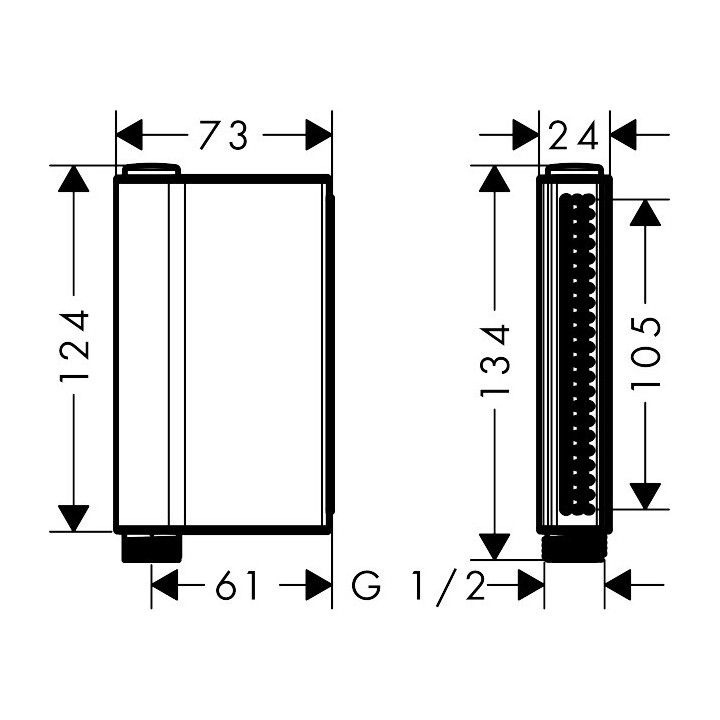 Główka prysznicowa 2jet, AXOR One - Biały Matowy