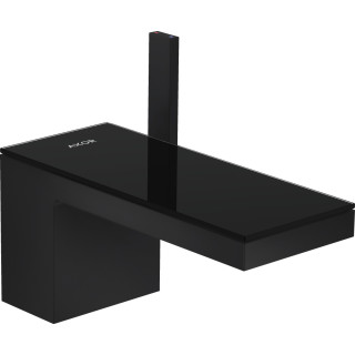 Jednouchwytowa bateria umywalkowa 70 z kompletem odpływowym Push-Open, AXOR MyEdition - Czarny Matowy/Czarne Szkło 