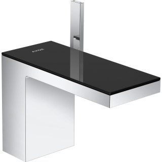 Jednouchwytowa bateria umywalkowa 110 z kompletem odpływowym Push-Open, AXOR MyEdition - Kolor wykończenia Chrom/Czarne Szkło 