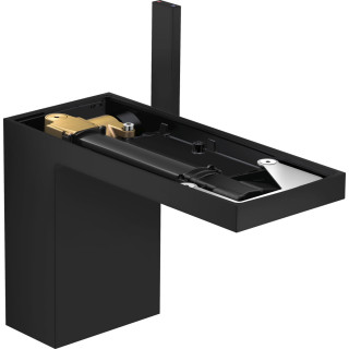 Jednouchwytowa bateria umywalkowa 110 z kompletem odpływowym Push-Open, bez płytki, AXOR MyEdition - Czarny Matowy 