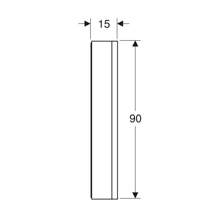 Szafka z lustrem z ComfortLight i dwojgiem drzwi, montaż natynkowy, wysokość 90 cm, Geberit ONE - Aluminium anodyzowane  
