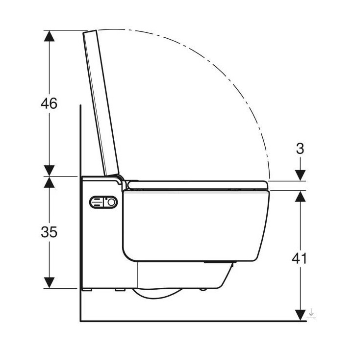 Urządzenie WC z funkcją higieny intymnej Geberit AquaClean Mera Comfort, wisząca miska WC, biały / KeraTect, panel dekoracyjny: 