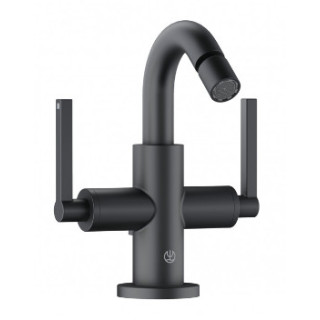 Bateria bidetowa, KLUDI NOVA FONTE Puristic - Czarny mat