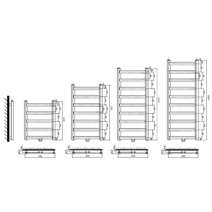 Grzejnik Komex Sara 67x54 cm - biały
