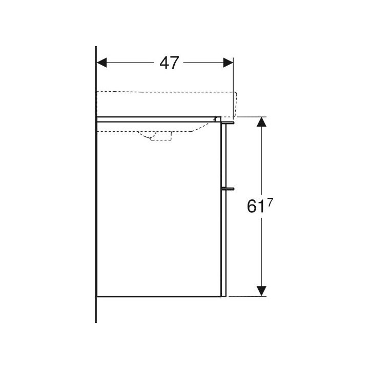 Szafka pod umywalkę Geberit Smyle Square, z dwoma szufladami