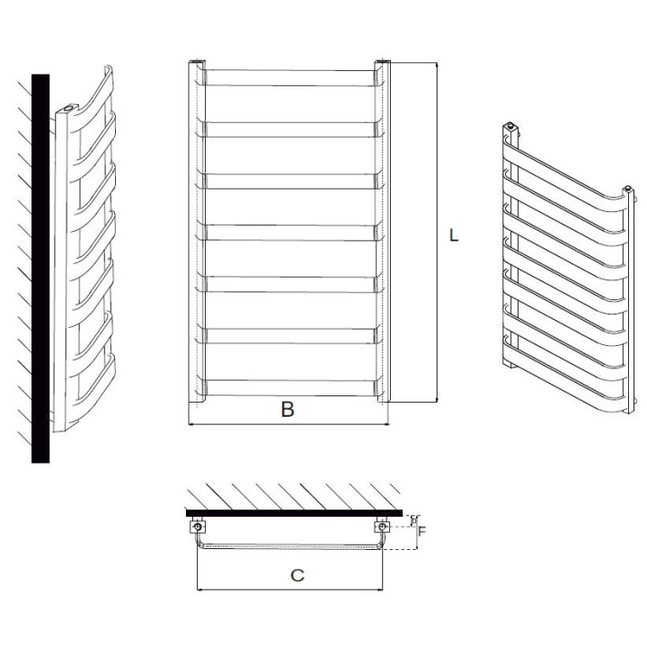 Grzejnik Komex Sara 67x54 cm - biały
