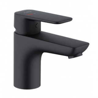 Jednouchwytowa bateria umywalkowa 75, bez zestawu odpł, KLUDI PURE&STYLE - Czarny mat 