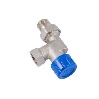 Zestaw armatury grzejnikowej Schlosser prosty z głowicą