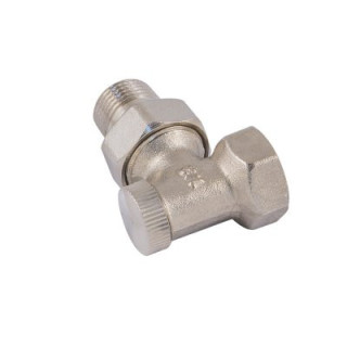 Zawór termostatyczny Schlosser aksjalny GZ 1/2'x GW 1/2', niklowany