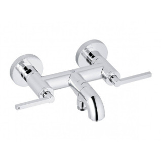 Bateria wannowo-natryskowa, uchwyty proste, KLUDI NOVA FONTE Puristic - Chrom