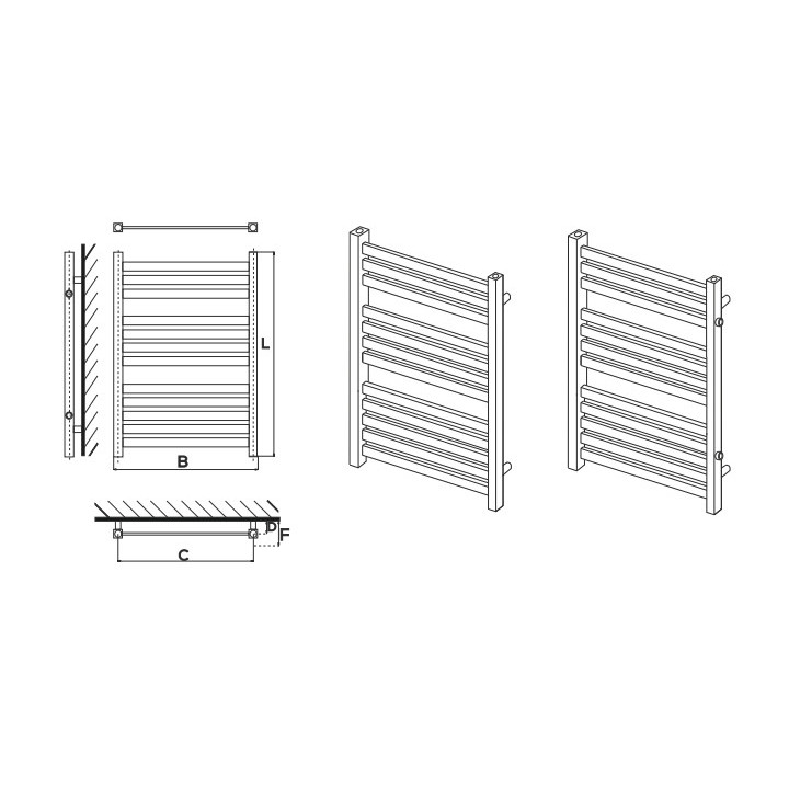 Grzejnik Komex Lena, 95x43 cm - Biały