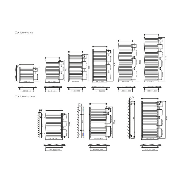 Grzejnik Komex Lena, 95x43 cm - Biały