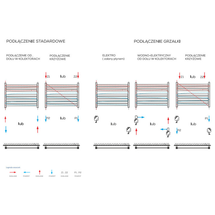 Grzejnik poziomy, Komex Lena, 50x100cm - Biały