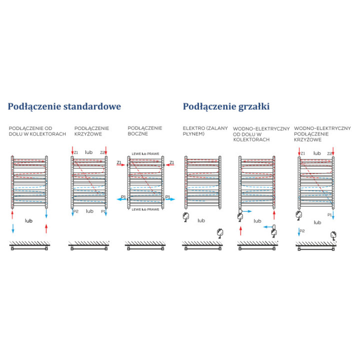 Grzejnik (zasilanie boczne), Komex Lena, 95x43cm - Biały