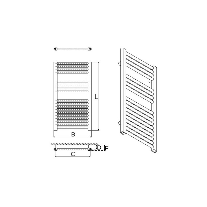 Grzejnik, Komex Lucy, 82,7x50cm - Biały