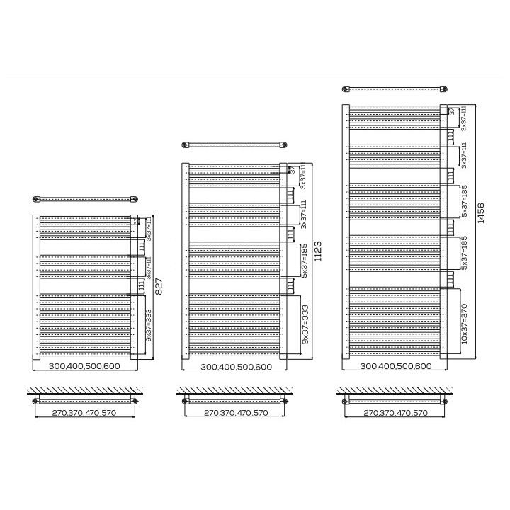 Grzejnik, Komex Lucy, 145,6x50cm - Biały
