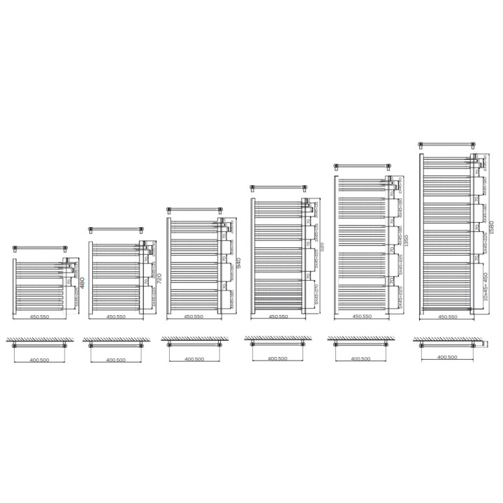 Grzejnik, Komex Kaja, 72x45cm - Biały