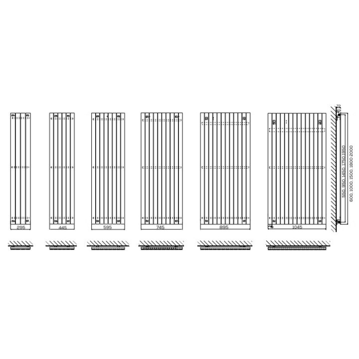 Grzejnik, Komex Victoria pojedynczy, 180x59,5cm - Biały
