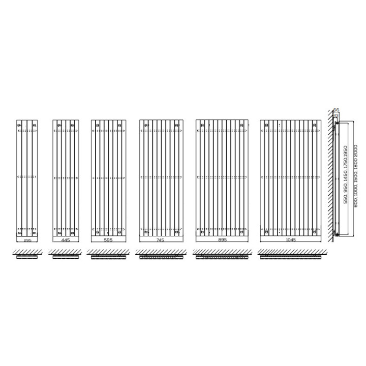 Grzejnik, Komex Victoria podwójny, 100x89,5cm - Biały