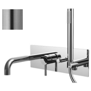 Bateria wannowa podtynkowa, Paffoni Stick - Stal szczotkowana 