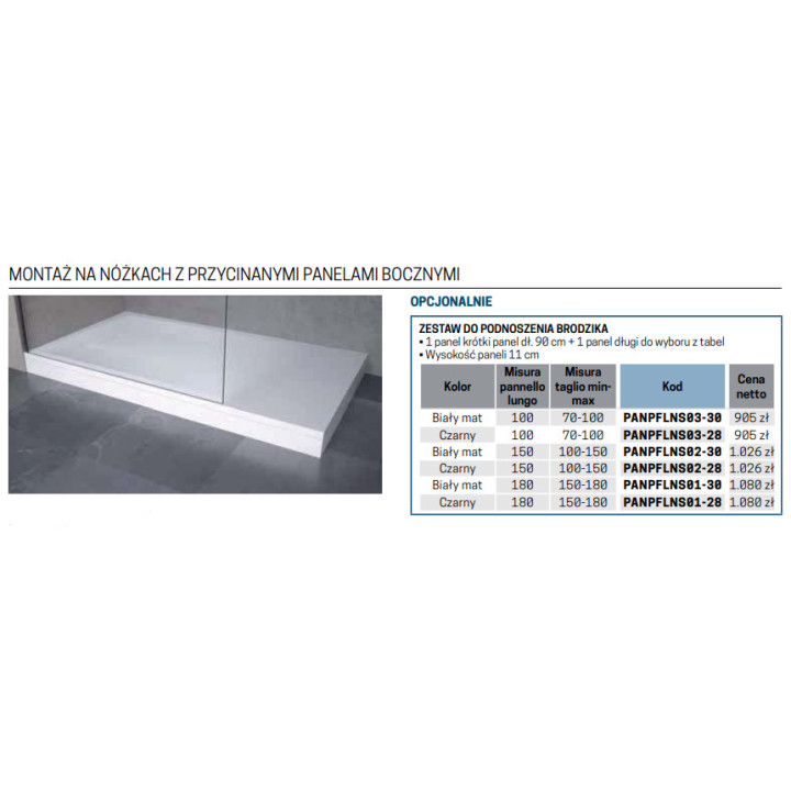 Brodzik 160x100cm, Novellini Novosolid - Biały