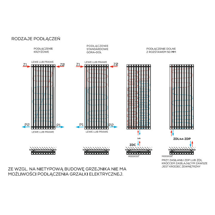 Grzejnik, Komex Wezuwiusz, 180x81cm - Biały