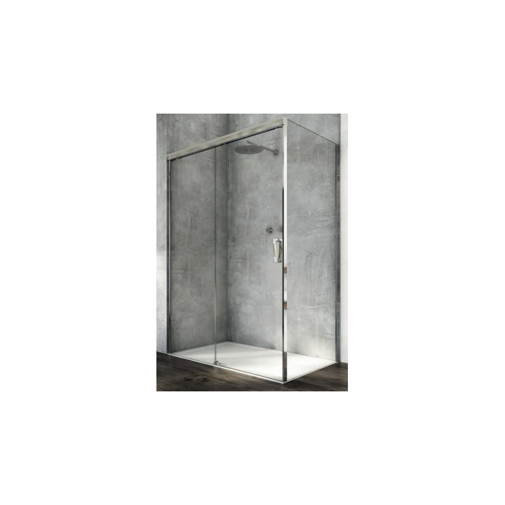 Ścianka boczna 200x80cm, SanSwiss Cadura - Szkło przezroczyste/złoty