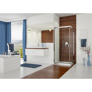 Kabina narożna 90x90x190 cm, Sanplast TX - Srebrny błyszczący