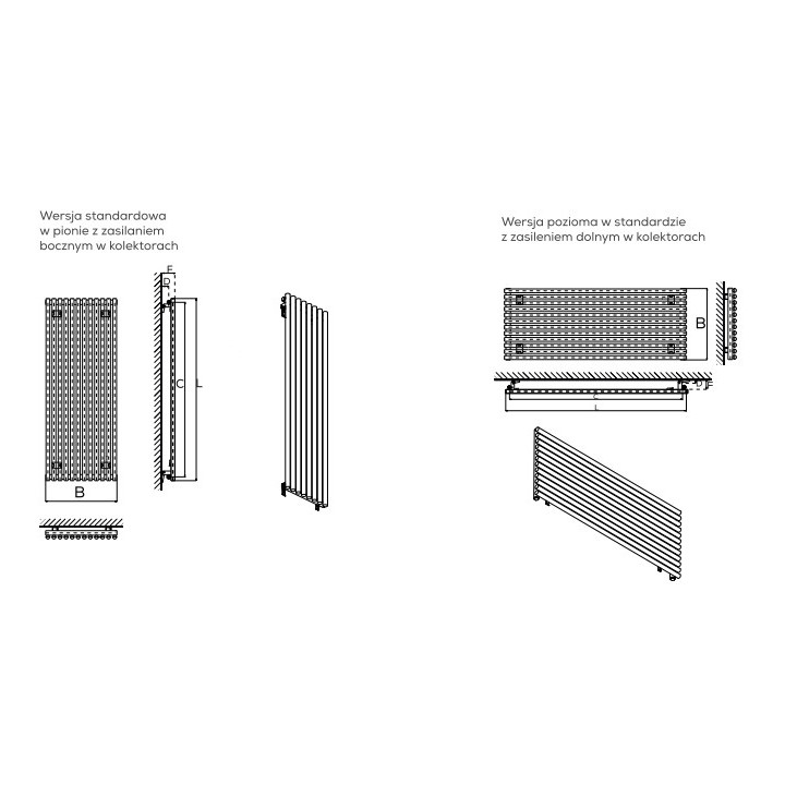 Grzejnik, Komex Iga Pojedyncza, 100x71 cm - Biały