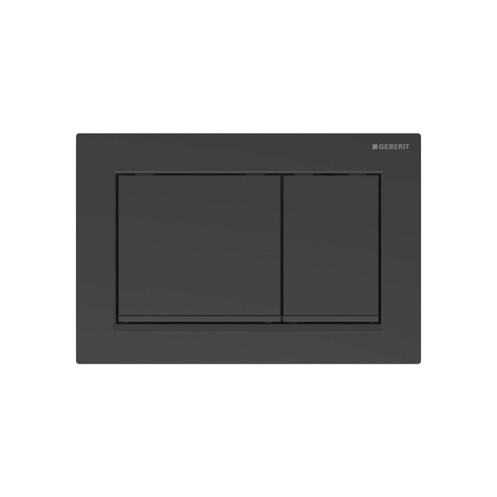 Przycisk Geberit Omega30 uruchamiający przedni/górny do spłuczek podtynkowych, czarny-chrom błyszczący-czarny