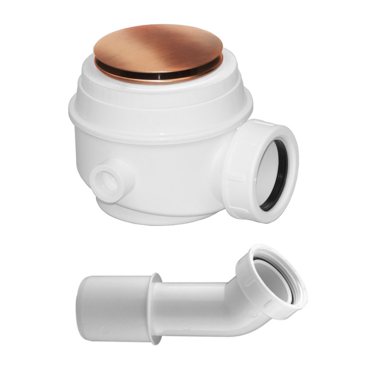 Syfon wannowo-brodzikowy, Omnires - Miedź szczotkowana