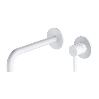 Bateria umywalkowa podtynkowa z długą wylewką, Omnires Y - Biały mat