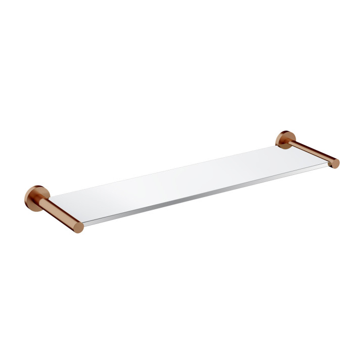 Półka szklana, Omnires Modern Project - Miedź szczotkowana 